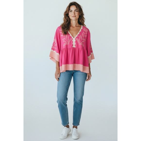 Oddi boho-chic embroidered peplum top - Picture 13 of 16